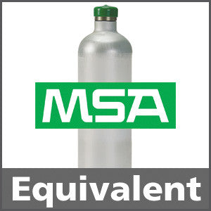 MSA 10048790 Calibration Gas: 1.45% vol. Methane, 15% Oxygen, 20 ppm Hydrogen Sulfide, Balance Nitrogen