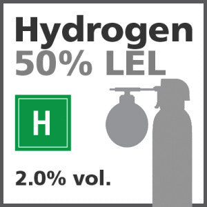 Hydrogen 50% LEL Bump Test Gas - 2.0% vol. (H)