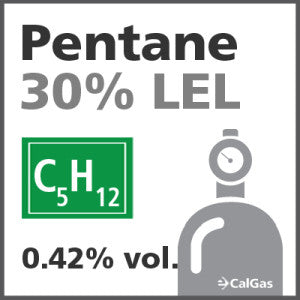Pentane 30% LEL Calibration Gas - 0.42% vol. (C5H12)