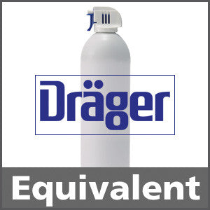Draeger 4594636 Bump Test Gas: 50% LEL Methane, 17% Oxygen, 100 ppm Carbon Monoxide, 25 ppm Hydrogen Sulfide, Balance Nitrogen