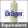 Draeger 4594656 Calibration Gas: 50% LEL Methane, 20.9% Oxygen, 100 ppm Carbon Monoxide, Balance Air