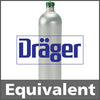 Draeger 4594944 Calibration Gas: 30% LEL Pentane, 20.9% Oxygen, 100 ppm Carbon Monoxide, 25 ppm Hydrogen Sulfide, Balance Air