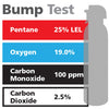 Gasco Multi-Gas Bump Test 363: 25% LEL Pentane, 19% Oxygen, 100 ppm Carbon Monoxide, 2.5% Carbon Dioxide, Balance Nitrogen