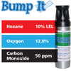 Gasco Multi-Gas Bump-It 332: 10% LEL Hexane, 12% Oxygen, 50 ppm Carbon Monoxide, Balance Nitrogen
