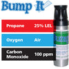 Gasco Multi-Gas Bump-It 370: 25% LEL Propane, 100 ppm Carbon Monoxide, Balance Air