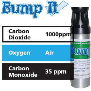 Gasco Multi-Gas Bump-It 389-35: 35 ppm Carbon Monoxide, 1000 ppm Carbon Dioxide, Balance Air