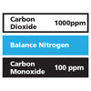 Gasco Multi-Gas 375: 100 ppm Carbon Monoxide, 1000 ppm Carbon Dioxide, Balance Nitrogen