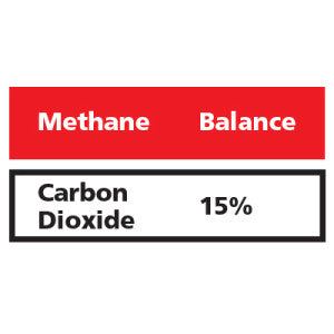 Gasco Multi-Gas 399-15: 15% Carbon Dioxide, Balance Methane