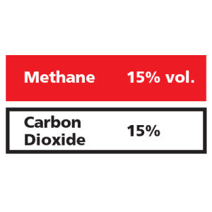 Gasco Multi-Gas 399S: 15% vol. Methane, 15% Carbon Dioxide, Balance Nitrogen