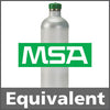 MSA 711058 Calibration Gas: 1.45% vol. Methane, 58% LEL Pentane, (58% LEL Pentane Equivalent), 15% Oxygen, 300 ppm Carbon Monoxide, 10 ppm Hydrogen Sulfide, Balance Nitrogen