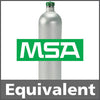 MSA 813720 Calibration Gas: 50% LEL Methane, 15% Oxygen, 300 ppm Carbon Monoxide, 10 ppm Hydrogen Sulfide, Balance Nitrogen