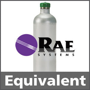 RAE Systems 600-0050-008 Calibration Gas: 2.2% vol. Methane, 20.9% Oxygen, 50 ppm Carbon Monoxide, 10 ppm Hydrogen Sulfide, Balance Nitrogen