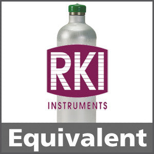 RKI Instruments 81-0154RK-08 Calibration Gas: 50% LEL Methane, 12% Oxygen, 50 ppm Carbon Monoxide, 25 ppm Hydrogen Sulfide, Balance Nitrogen