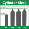 Gasco Multi-Gas 404: 50% LEL Methane, 20.8% Oxygen, 100 ppm Carbon Monoxide, 25 ppm Hydrogen Sulfide, Balance Nitrogen