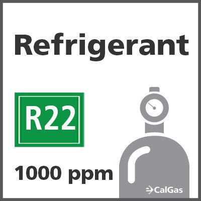 Refrigerant R22 Calibration Gas - 1000 PPM