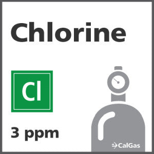 Chlorine Calibration Gas - 3 ppm (CL2)
