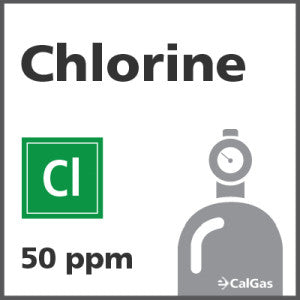 Chlorine Calibration Gas - 50 ppm (CL2)