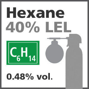 Hexane 40% LEL Bump Test Gas - 0.48% vol. (C6H14)