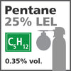 Pentane 25% LEL Bump Test Gas - 0.35% vol. (C5H12)
